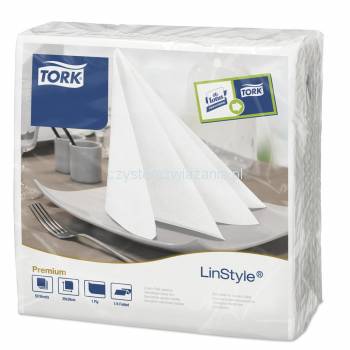 Tork Linstyle® biała serwetka obiadowa, składane-17212