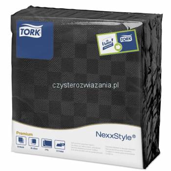 Tork Textured czarna serwetka obiadowa 38x39 50szt-18082