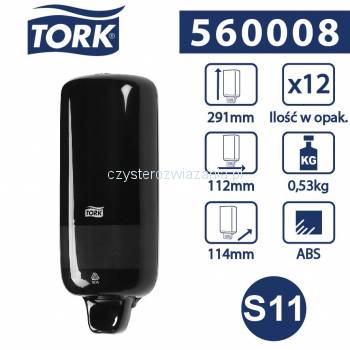 Tork S1/S11 Dozownik mydła w płynie/sprayu manualny Czarny Elevation Line