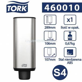 Tork S4 Dozownik mydła i preparatów dezynfekcyjnych w pianie manualny Inox Image Line