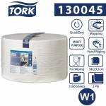 Tork W1 Czyściwo papierowe w roli 510m/23,5cm 2-warstwowe Białe Premium ze wzorem