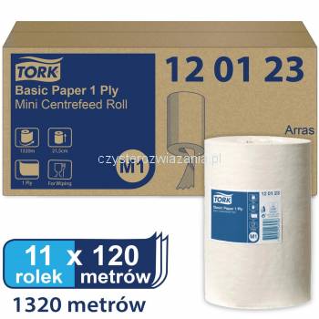 Tork M1 Centerfeed Mini Ręcznik papierowy 1-warstwowy 120m/21,5cm Biały Universal