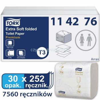 Tork Folded T3 papier toaletowy extr miękk w skł.