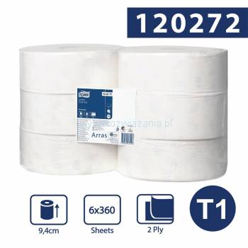 Tork Jumbo T1 papier toaletowy 360 m Biały-25044