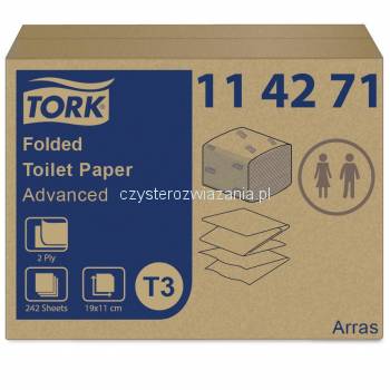 Tork Folded T3 papier toaletowy w składce 11x19-25000