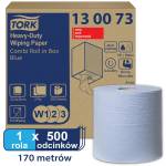 Tork W1/2/3 Czyściwo papierowe w roli 170m/23,5cm 2-warstwowe Niebieskie Premium ze wzorem