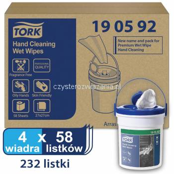 Tork Handy Bucket W14 Czyściwo włókninowe w roli nasączone do rąk 15,7m/ 27cm 1-warstwowe Białe Premium