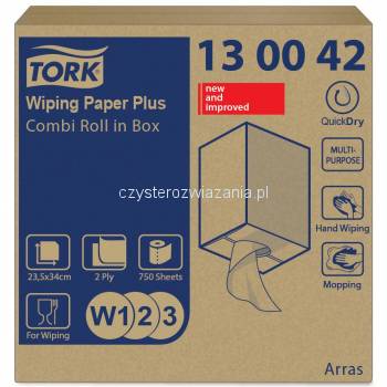 Tork czyściwo papierowe 2w 255m 23cm Biały W1/2/3-25100