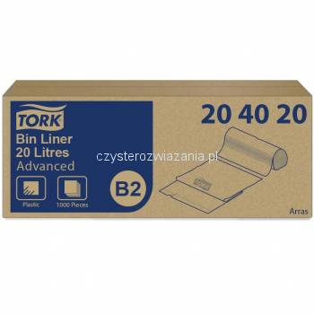 Tork B2 worki na śmieci 20L Biały-25177