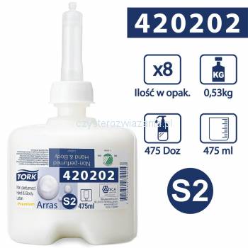 Tork S2 balsam do rąk i ciała bezzapachowy 475 ml