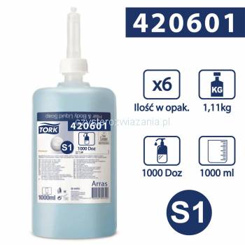 Tork S1 mydło w płynie do włosów i ciała 1000 ml-25299