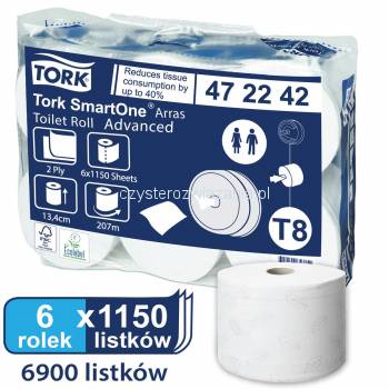 Tork SmartOne T8 papier toaletowy w roli  MAXI