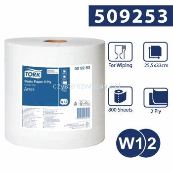 Tork czyściwo papierowe 2w 264m 25,5cm Biały W1/W2-25487