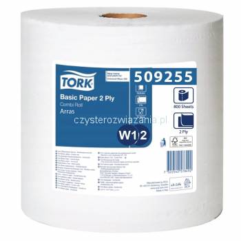 Tork czyściwo papierowe 2w 184m 23,4cm Białe W1/W2-25488