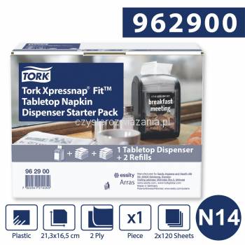 Tork Xpressnap Fit N14 dozownik+serwetki białe-25743