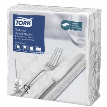 Tork Textured biała serwetka obiadowa 39x39 50szt-25971